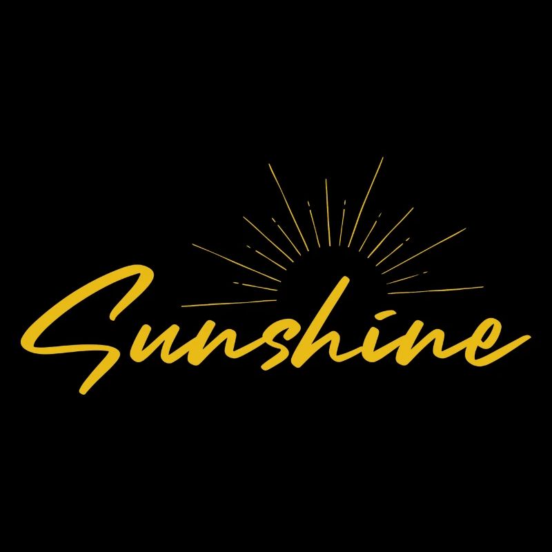 Radiant Sunshine Script on Elegant Black