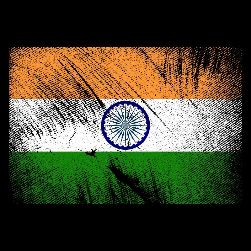 Drapeau de l'Inde - grunge vintage