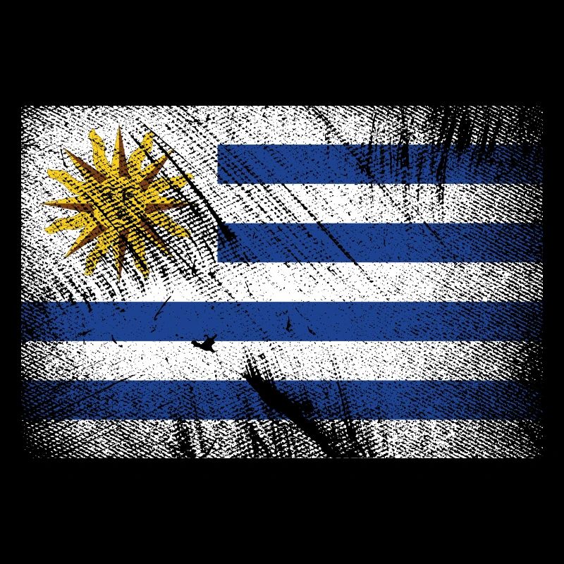 Drapeau de l’Uruguay - Vintage Grunge