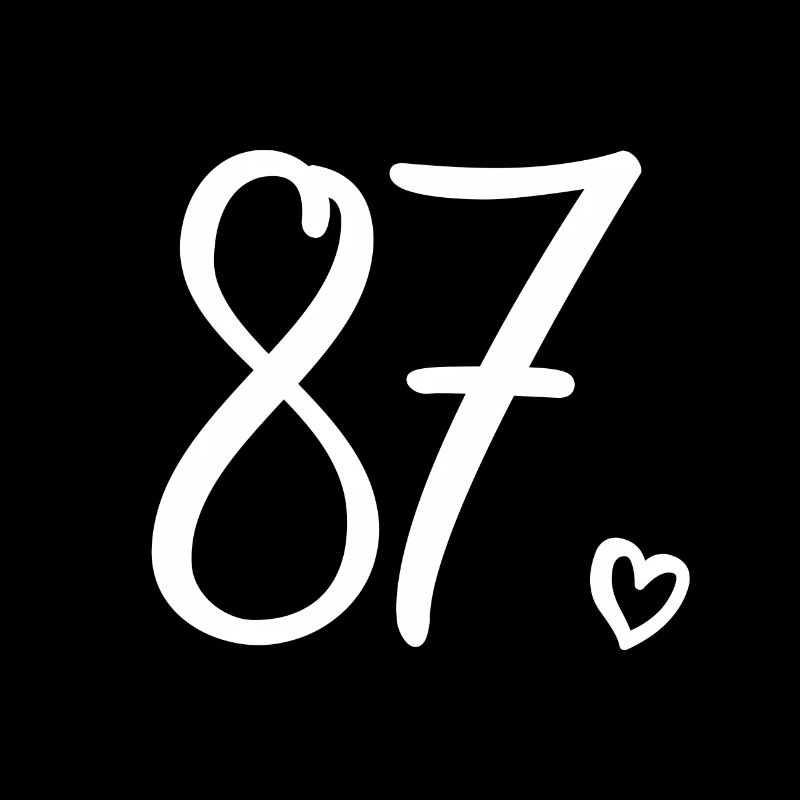 Cute Number 87, 87 Years Old, 87th Birthday Gift
