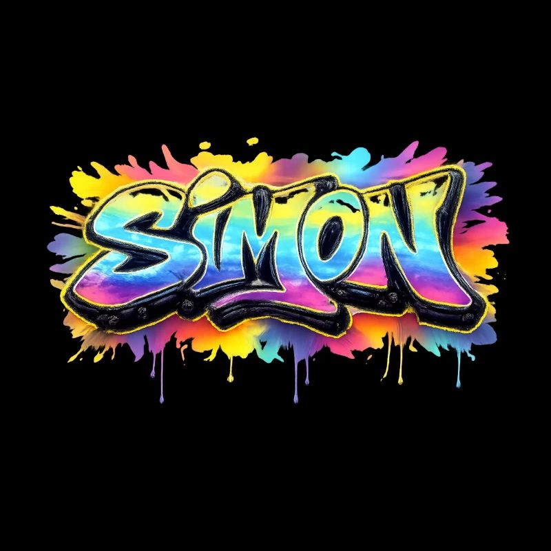 Graffiti  SIMON Prénom cadeau idéal imprimable 