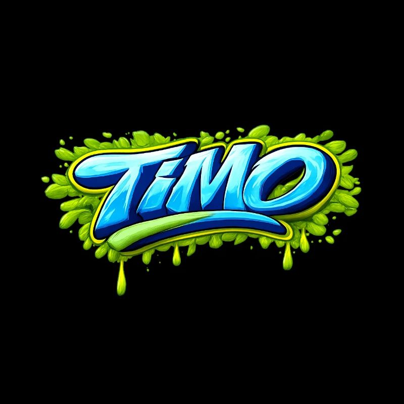 GRAFFITI-NAME TIMO FÜR PERFEKTES GESCHENK DRUCKBAR