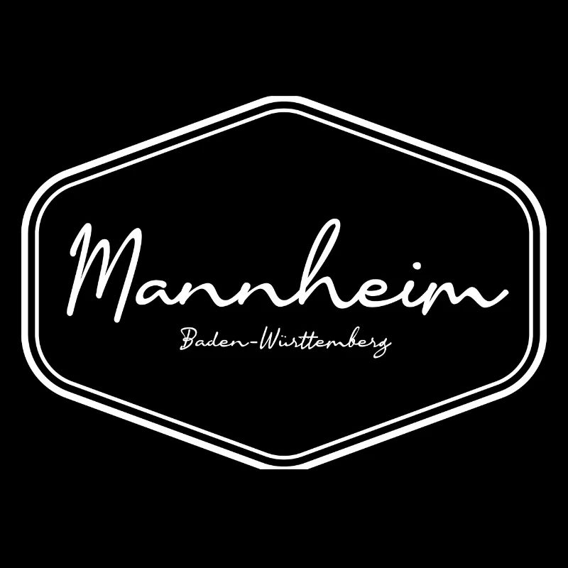 Conception de badge d’écriture manuscrite de Mannheim