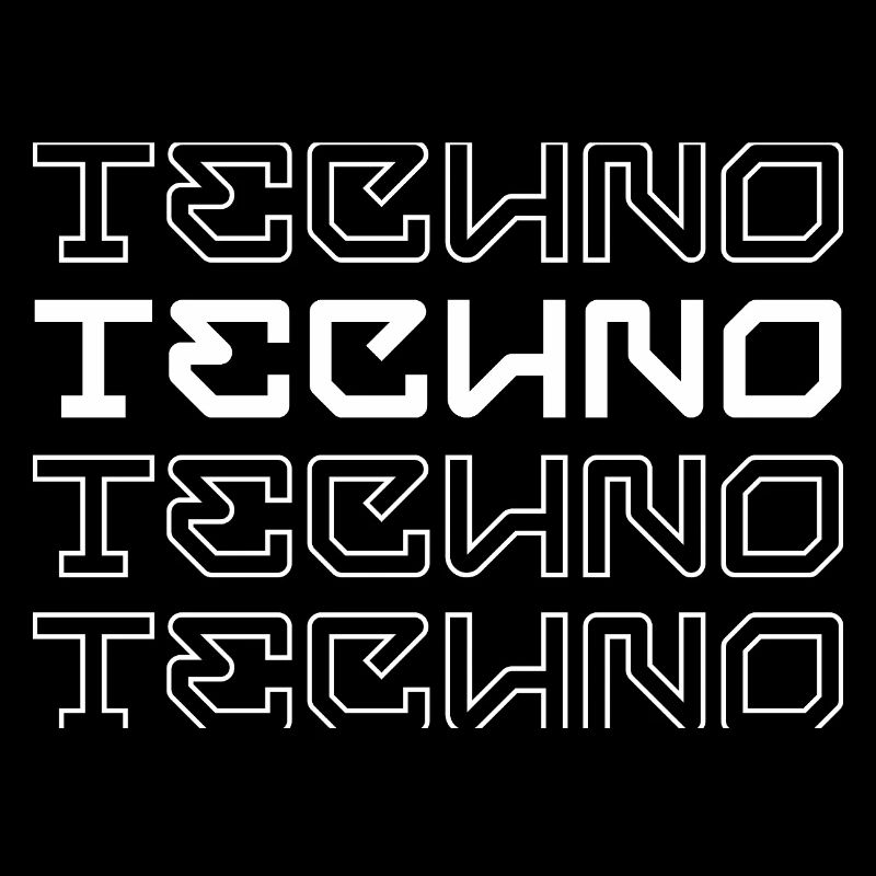 Conception de logo en typographie techno-moderne
