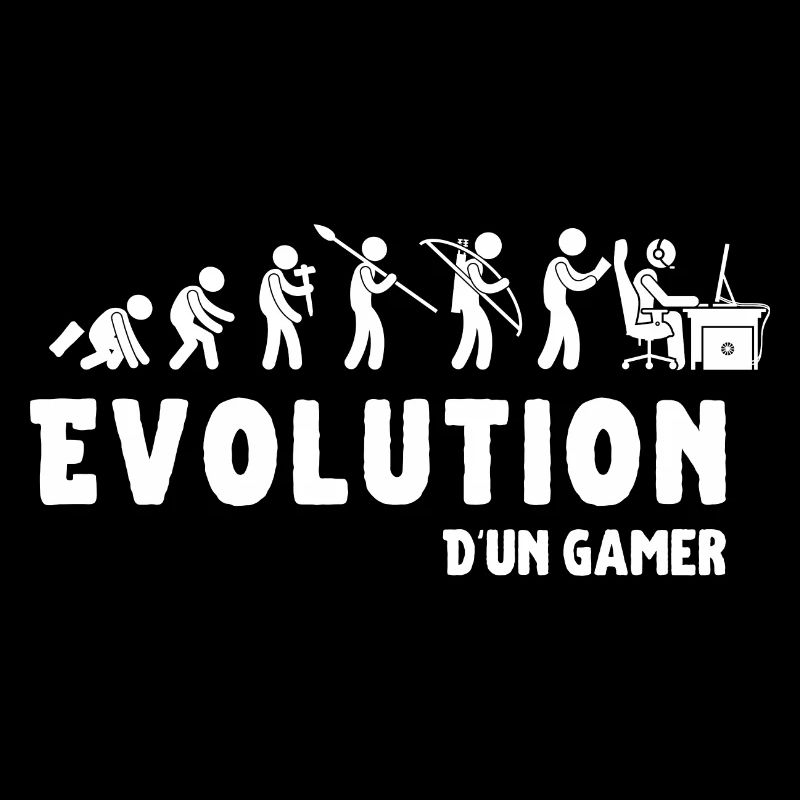 Évolution d'un gamer geek cadeau