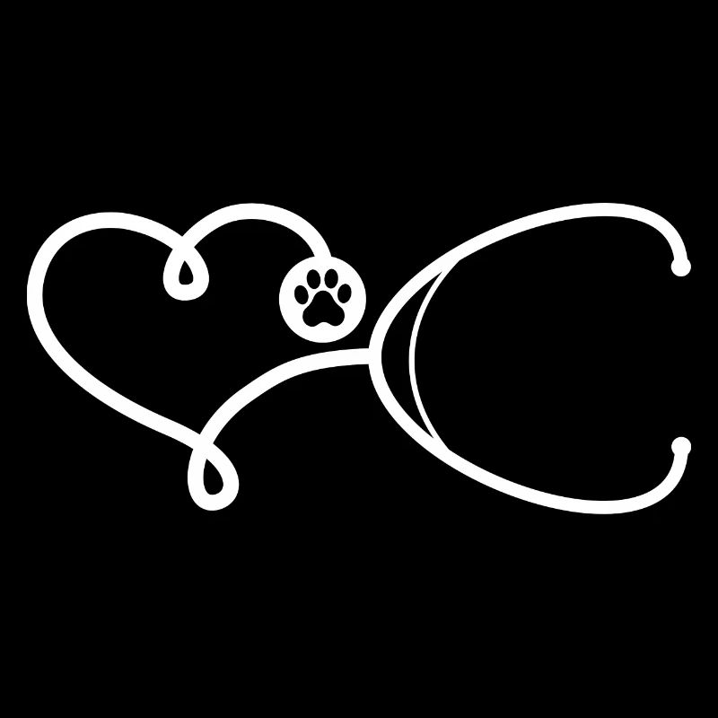 Veterinarian with heart - stethoscope