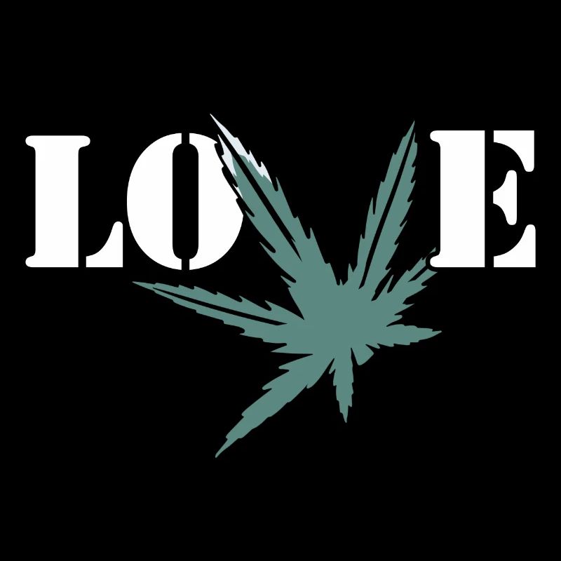 Love Cannabis Hanfblatt Liebe