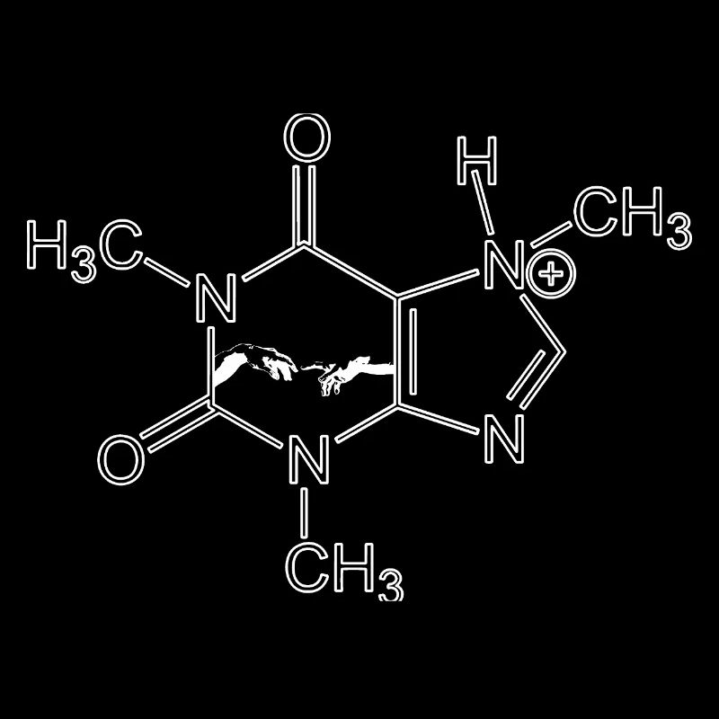 Caffeine molecule – energy to attract
