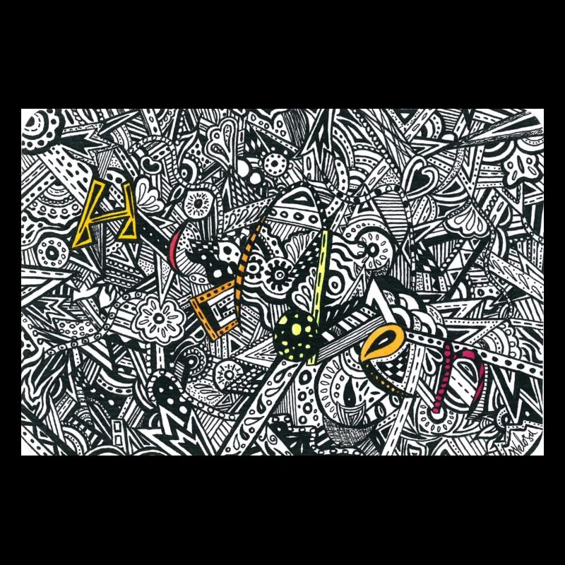 Hidden Zentangle Art Solution édition jaune