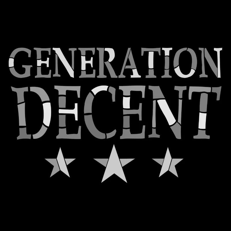 "generation decent" weiß-grau