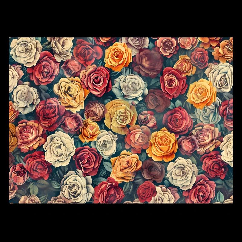 Image de style de dessin d’une collection de divers ros