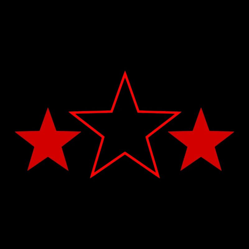 Stars black red