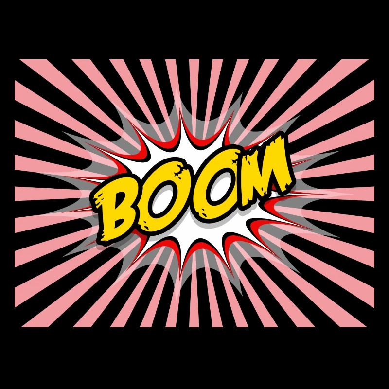 Comic Stil Boom Mundschutz Comic Style