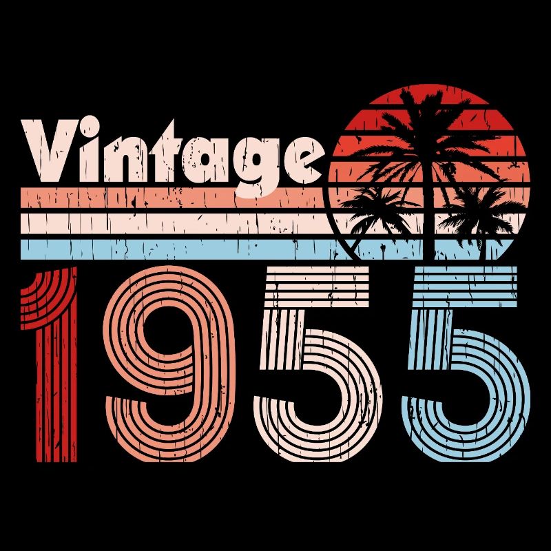 Vintage 1955 Palmen Retro Geburtstag