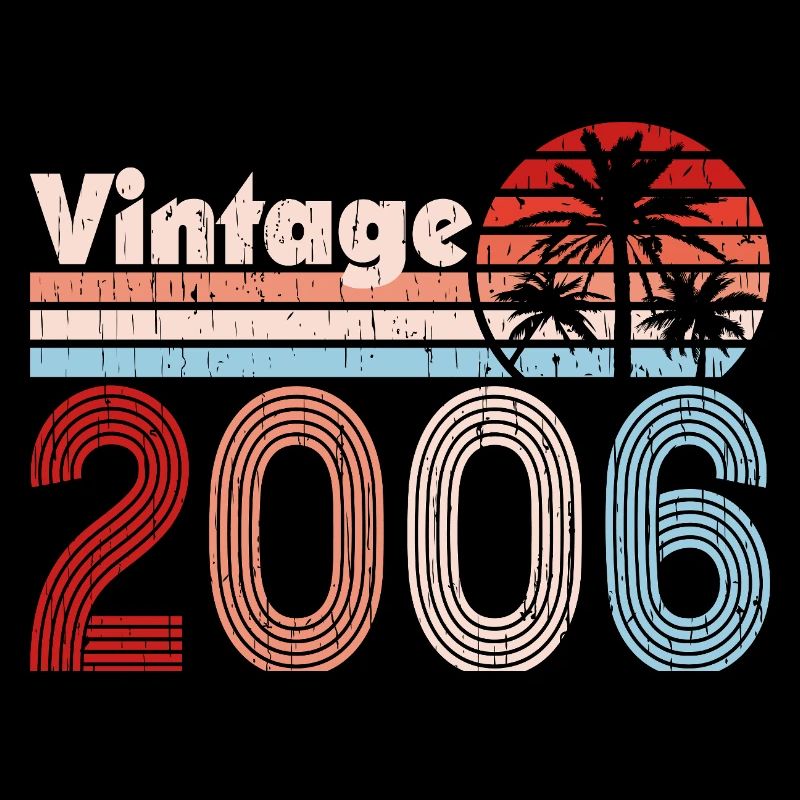 Vintage 2006 Palmen Retro Geburtstag