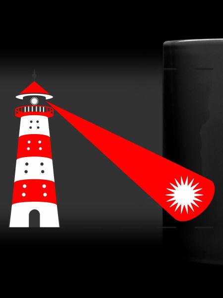 Leuchtturm mit Lichtschein