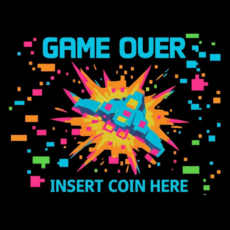Game Over Neon Arcade Game