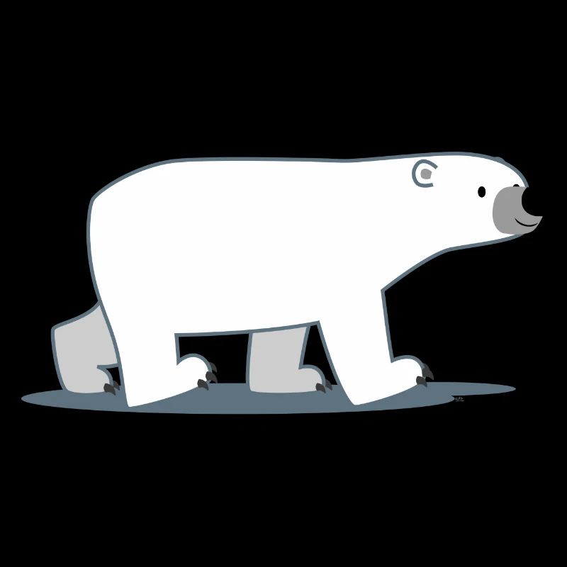 Walking Cartoon Polar Bear - Cheerful Madness!!