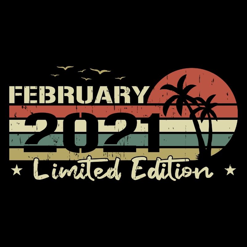 millésime de février 3e anniversaire né 2021 vibe