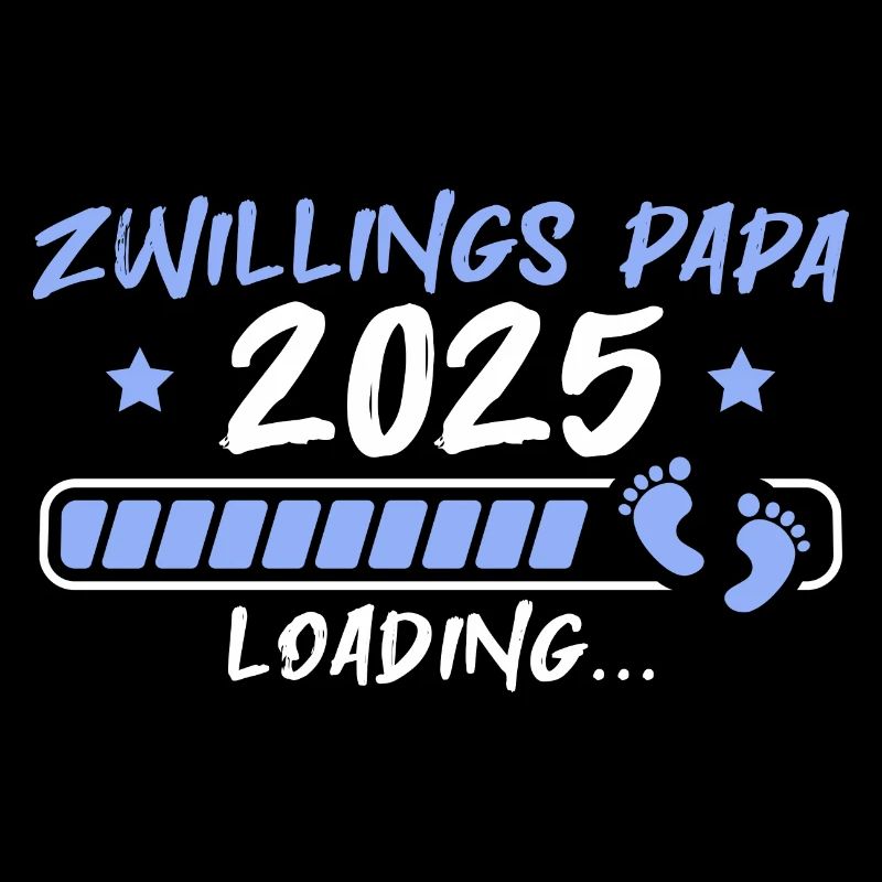 Zwillings Papa 2025 Werdender Vater