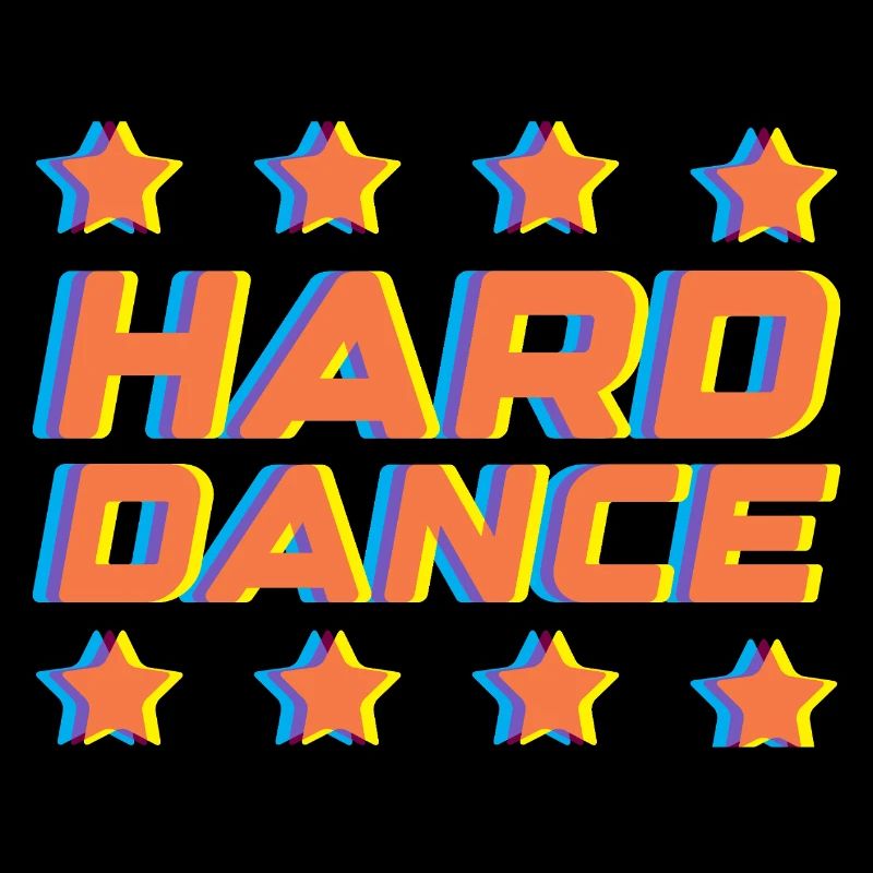 Hard Dance Retro Neon 3D