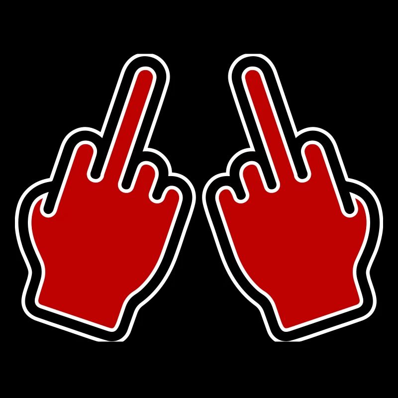 Mittelfinger Zeichen Hand