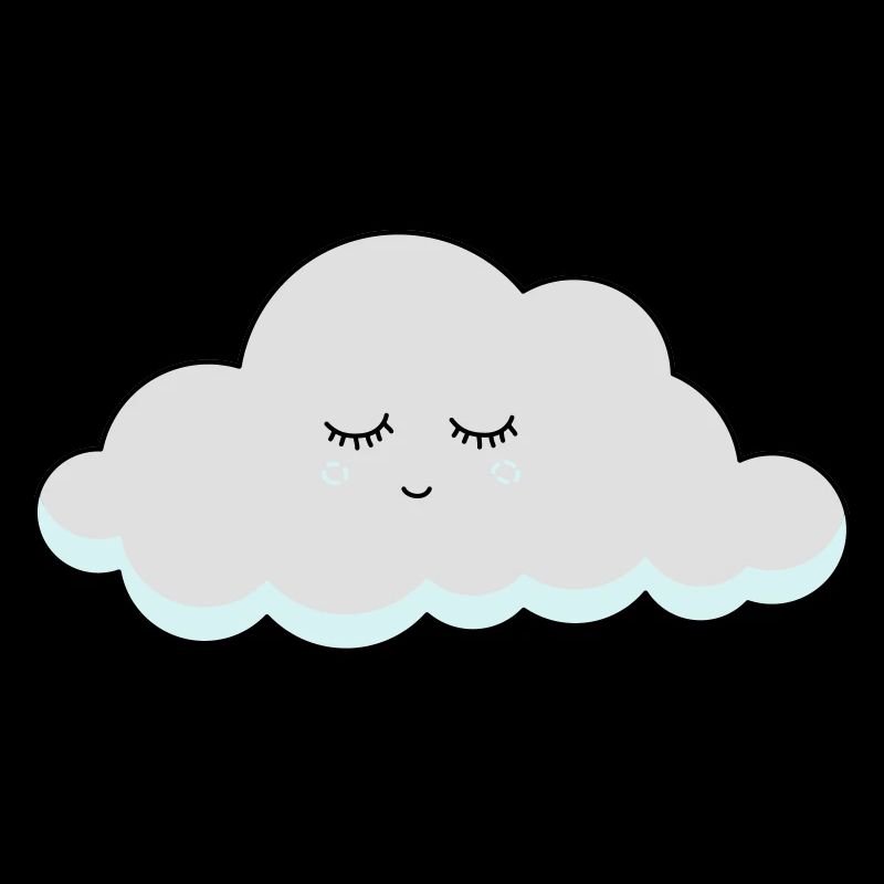 Schlaf Wolke mit Wimpern