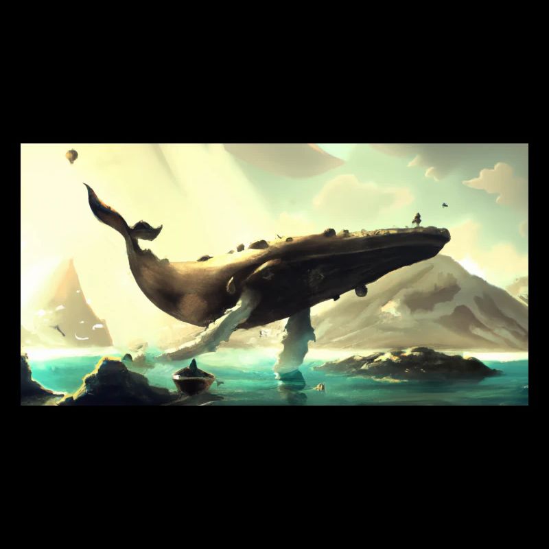 Baleine flottant dans le ciel