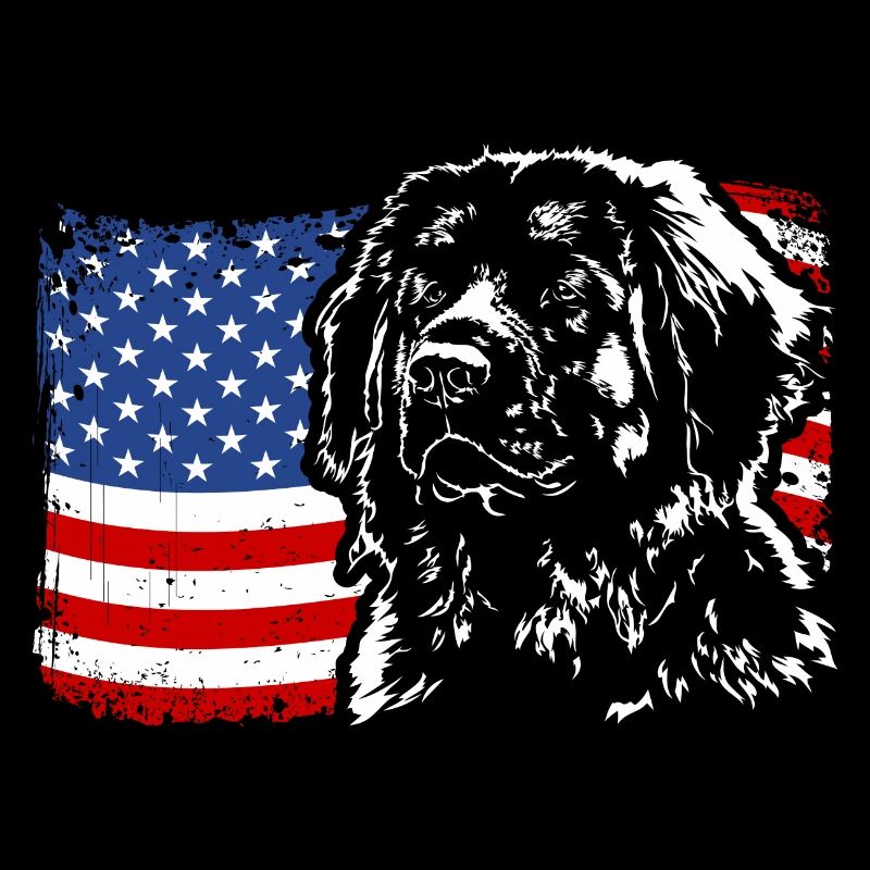 Leonberger Amerika Fahne Hunde Wilsigns