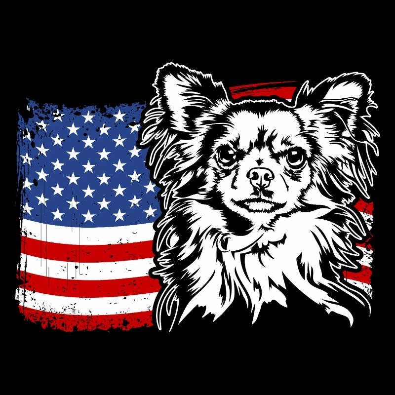 Chihuahua US Amérique Drapeau Chiens Chien Wilsigns
