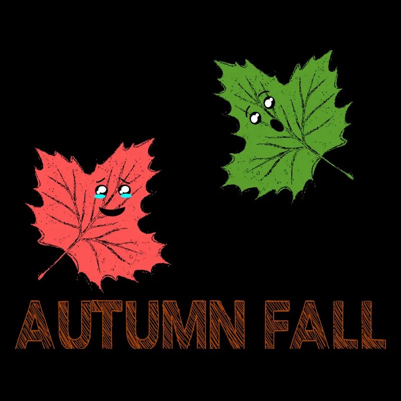 Autumn Fall Funny Maple Leaf Joke Cartoon Design