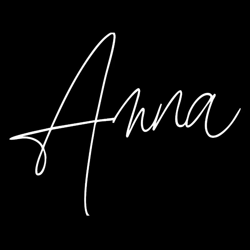 Anna / Écriture manuscrite Design personnalisé (Blanc)