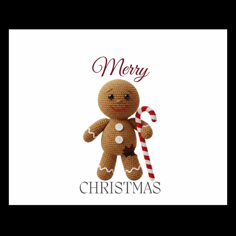 Gingerbread man with candy cane