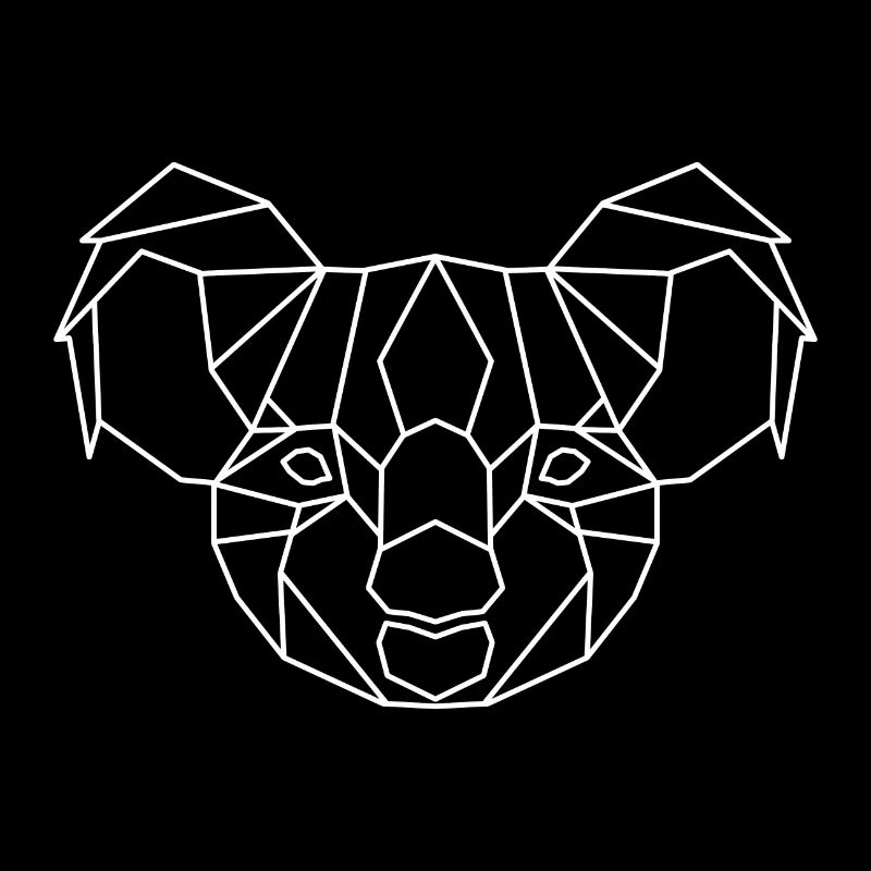 Cute geometric koala