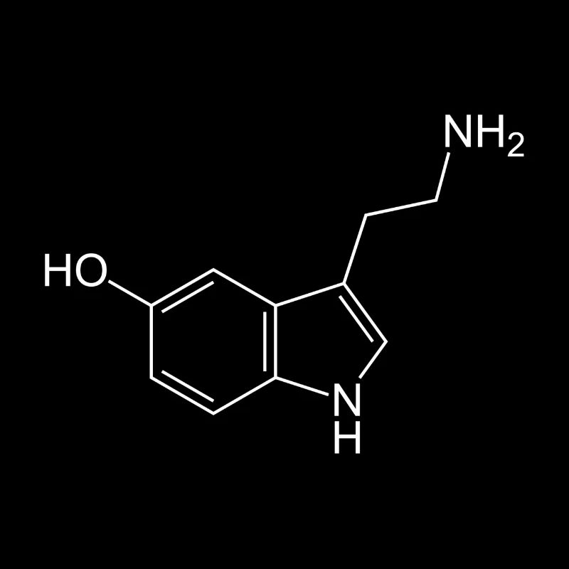 Serotonin structural formula