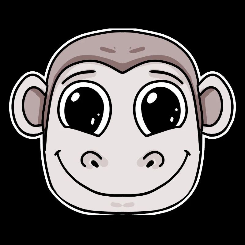 Affe Kopf Tier