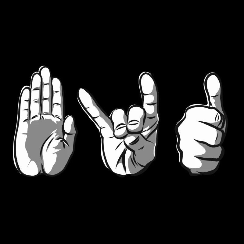 La main-talk-show pour le silence