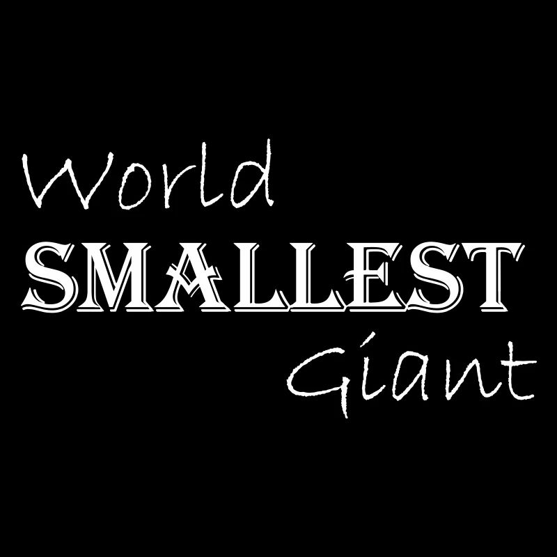 Le plus petit géant du monde - lettrage