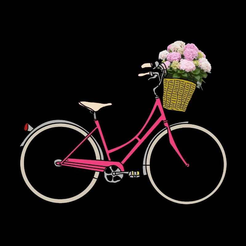 Bicycle with hydrangeas