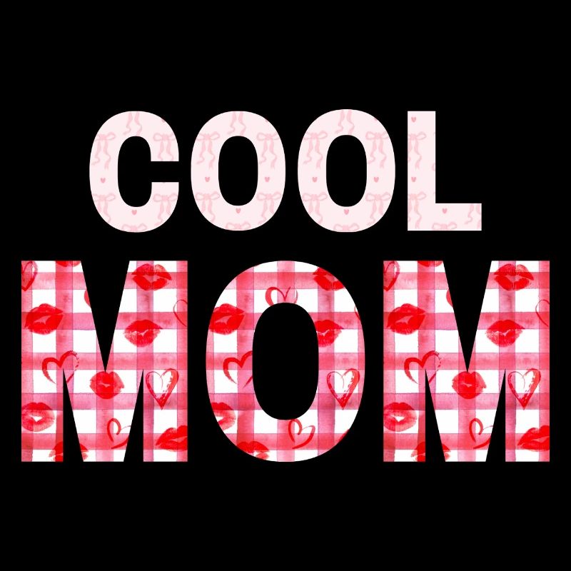 Heart Plaid Mom Statement