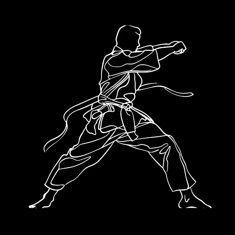 Karate Line Drawing