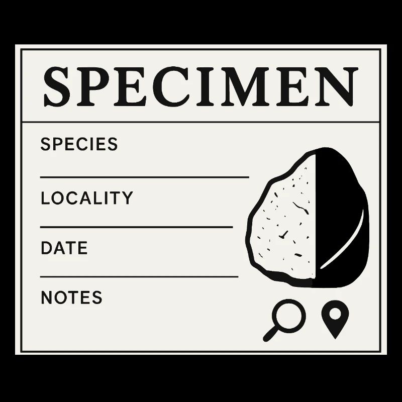 Geological Sample Fossils Collector Label