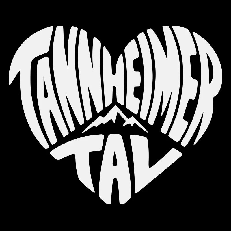 Logo de la montagne en forme de cœur de Tannheimer Tal