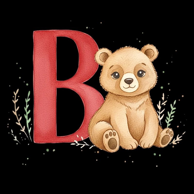 Motif de l’Ours et de l’Enfant de la lettre B