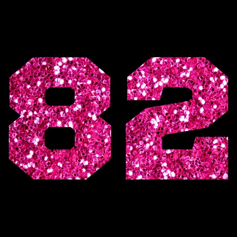 Nummer 82 Pink Glitter - 82. Geburtstag