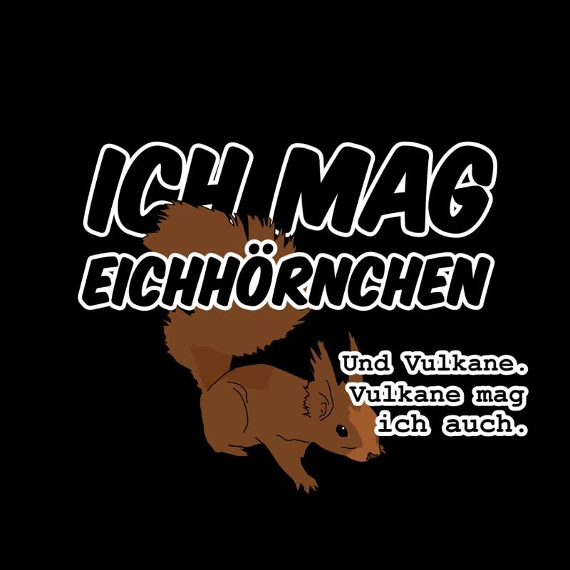 Eichhörnchen Vulkan Quiz Jäger lustig Spruch