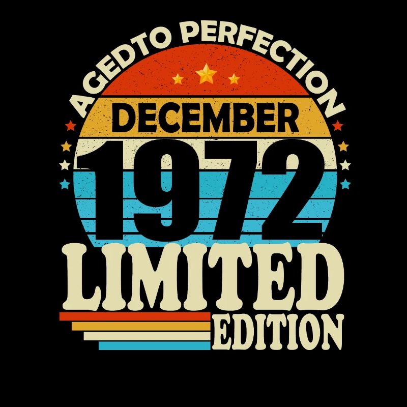 December 1972 Vintage Retro Birthday