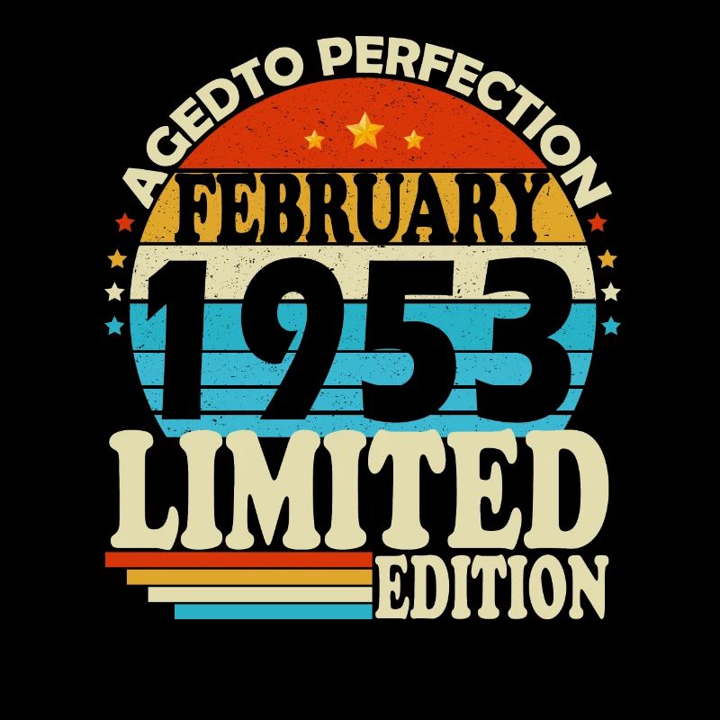 February 1953 Born birthday Retro