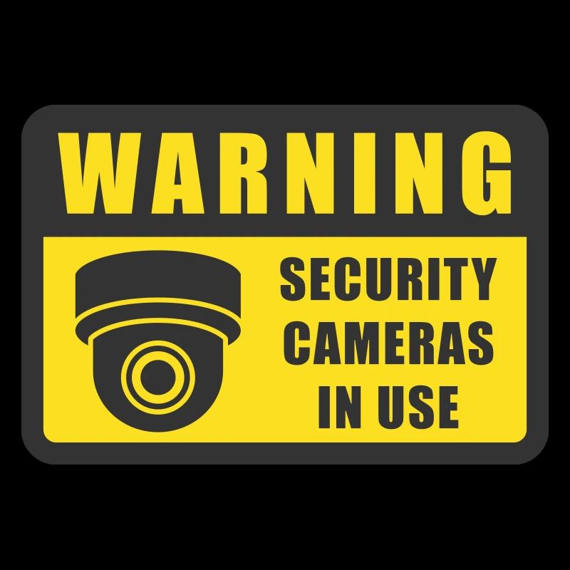 Security cameras in use sign symbol icon. CCTV