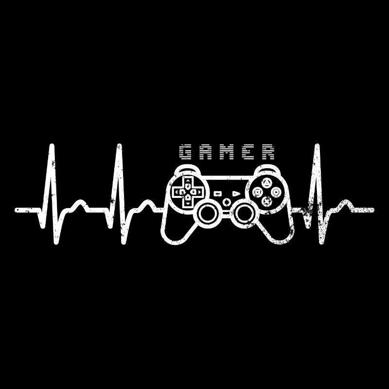 EKG - Herzkurve - Puls - Gamer - Controller